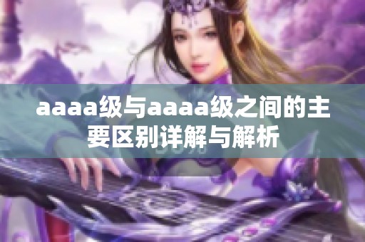 aaaa级与aaaa级之间的主要区别详解与解析