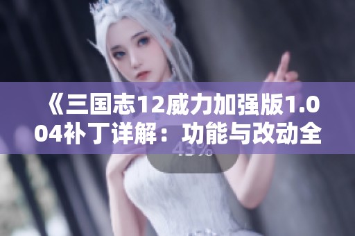 《三国志12威力加强版1.004补丁详解：功能与改动全解析》