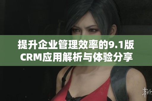提升企业管理效率的9.1版CRM应用解析与体验分享