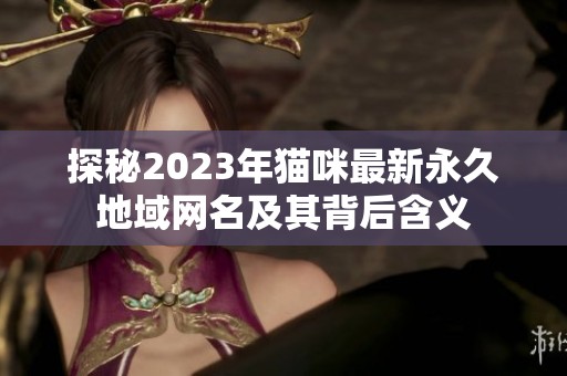 探秘2023年猫咪最新永久地域网名及其背后含义