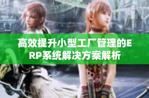 高效提升小型工厂管理的ERP系统解决方案解析