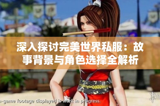 深入探讨完美世界私服：故事背景与角色选择全解析