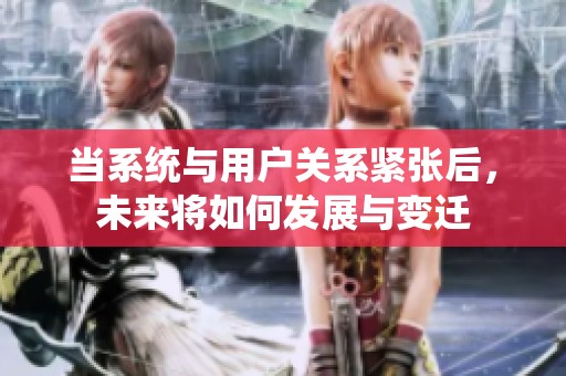 当系统与用户关系紧张后，未来将如何发展与变迁