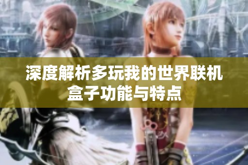 深度解析多玩我的世界联机盒子功能与特点