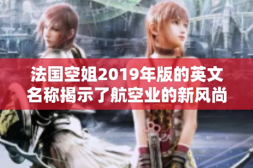 法国空姐2019年版的英文名称揭示了航空业的新风尚与挑战