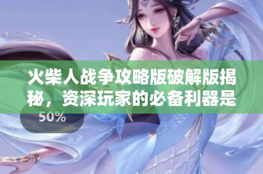 火柴人战争攻略版破解版揭秘，资深玩家的必备利器是什么？