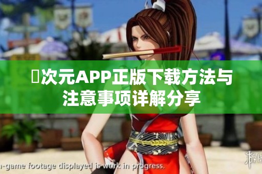 囧次元APP正版下载方法与注意事项详解分享