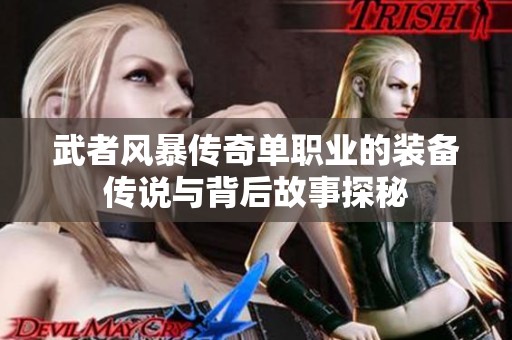 武者风暴传奇单职业的装备传说与背后故事探秘