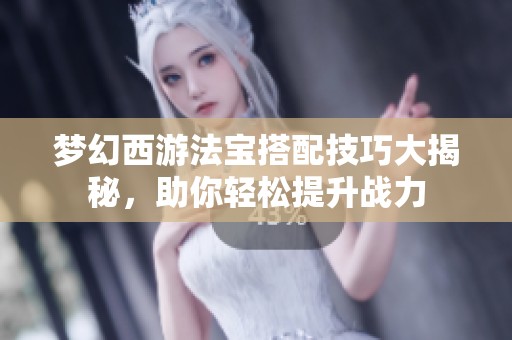 梦幻西游法宝搭配技巧大揭秘，助你轻松提升战力