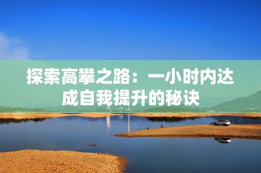 探索高攀之路：一小时内达成自我提升的秘诀