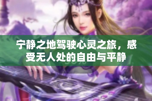 宁静之地驾驶心灵之旅，感受无人处的自由与平静