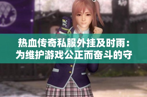 热血传奇私服外挂及时雨：为维护游戏公正而奋斗的守护者